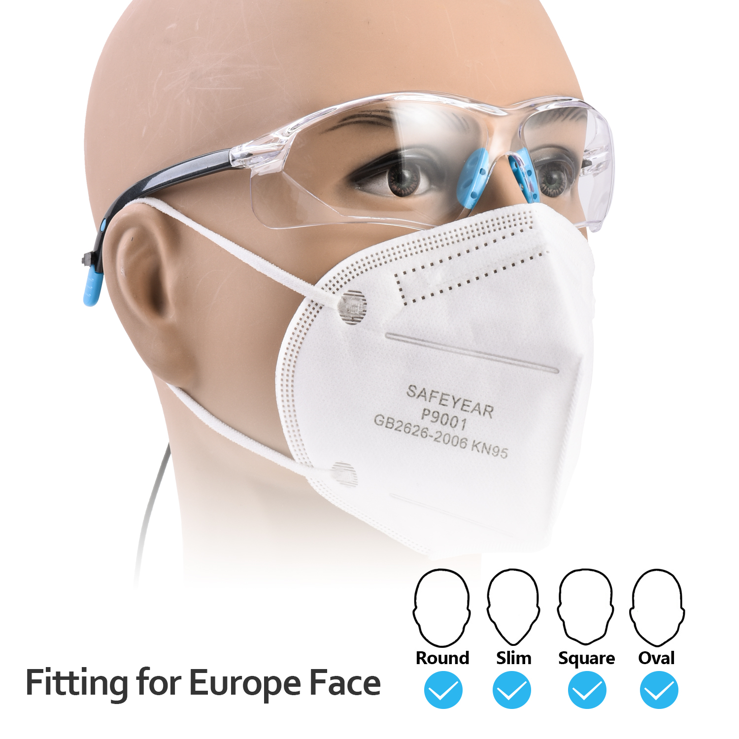 Occhiali di sicurezza omologati CE SG003 blu