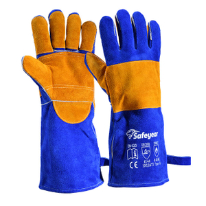 Guanti da lavoro in pelle per saldatura FL-1023 blu
