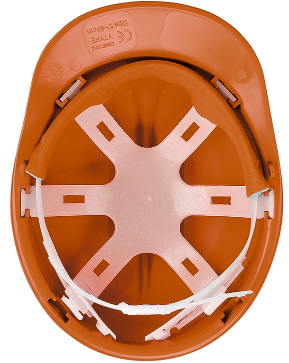 Casco di sicurezza con fibbia a cricchetto regolabile W-033 arancione