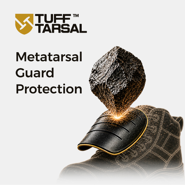 Protezione metatarsale esterna TuffTarsal™ che protegge il piede e il collo del piede dai rischi di impatti pesanti