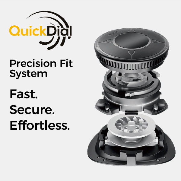 Sistema di chiusura di precisione QuickDial™ per calzata e comfort regolabili delle calzature di sicurezza